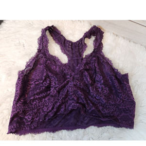 Torrid Purple Lace Bralette Size 3X - Sheer Full Coverage Comfort